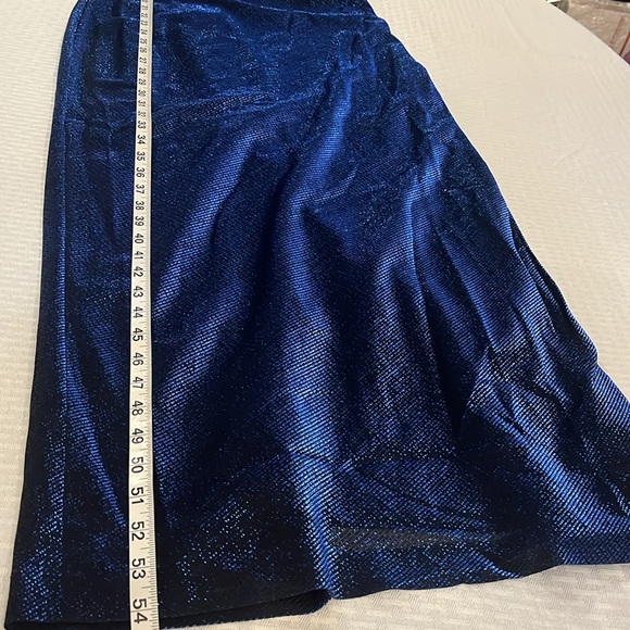 Blondie and Me Evening Royal Blue ￼ 
iridescent Gown. Spaghetti straps 11-12 - Picture 16 of 16